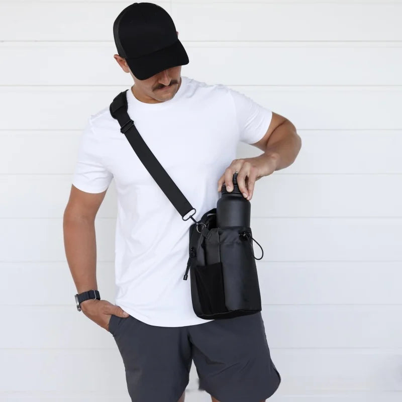 Fitness Bag with Water Bottle Sleeve